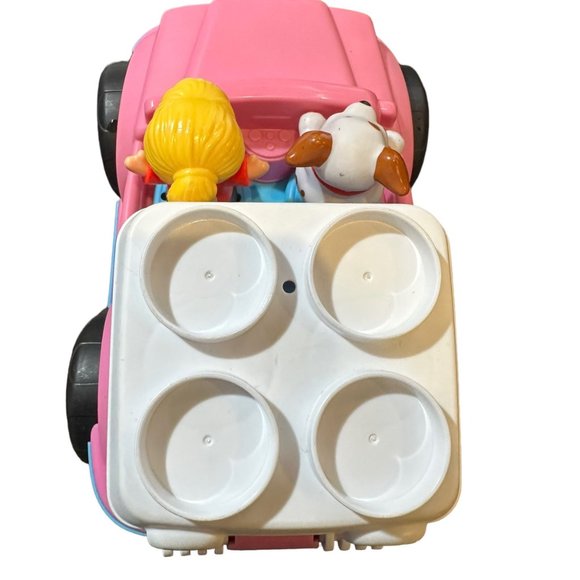 Fisher Price Little People Mattel 2010 Block Builder Pink Jeep Car Vehicle SUV - Picture 5 of 10